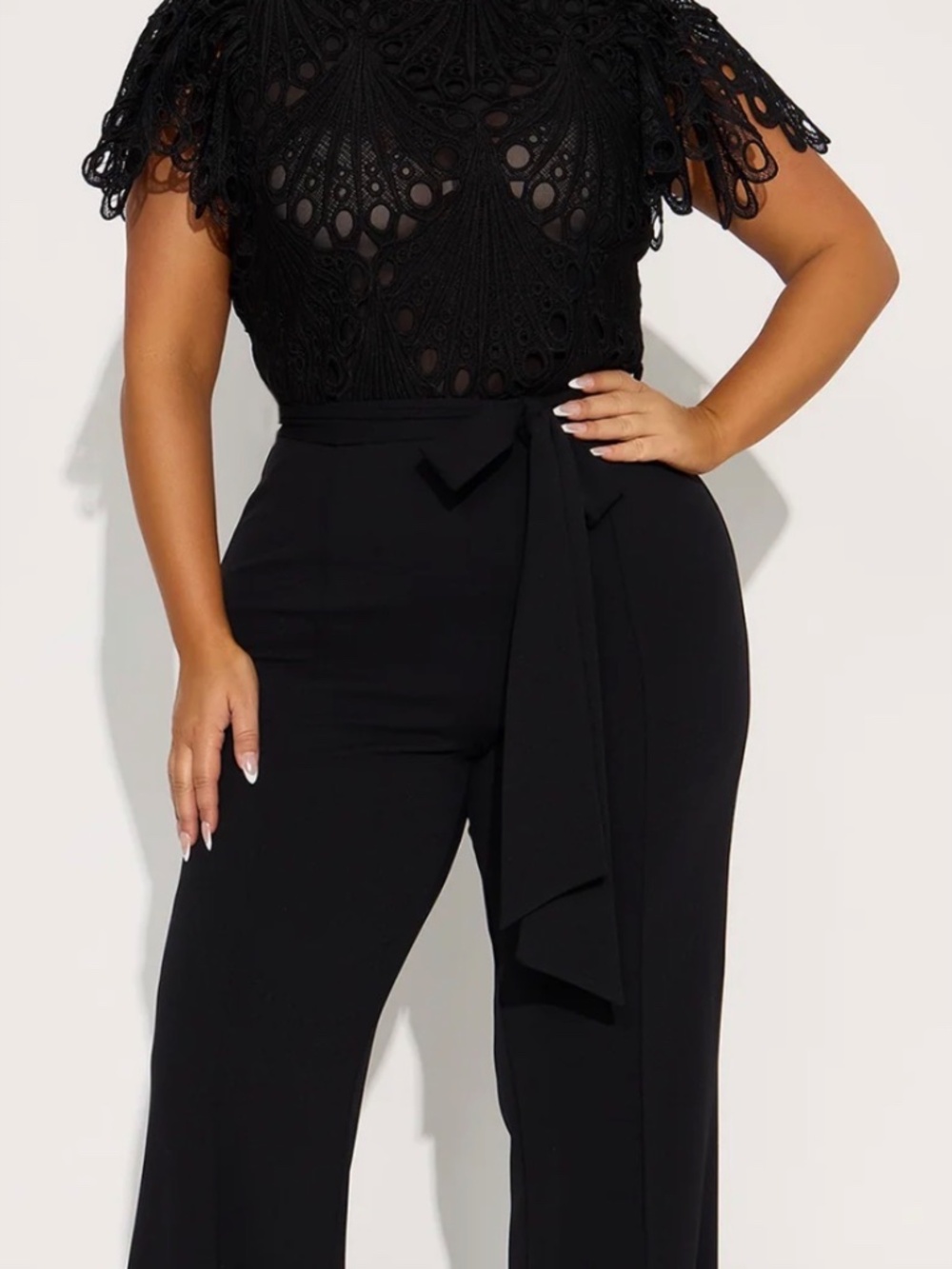 Black Crepe Jumpsuit - Picture 7 of 10